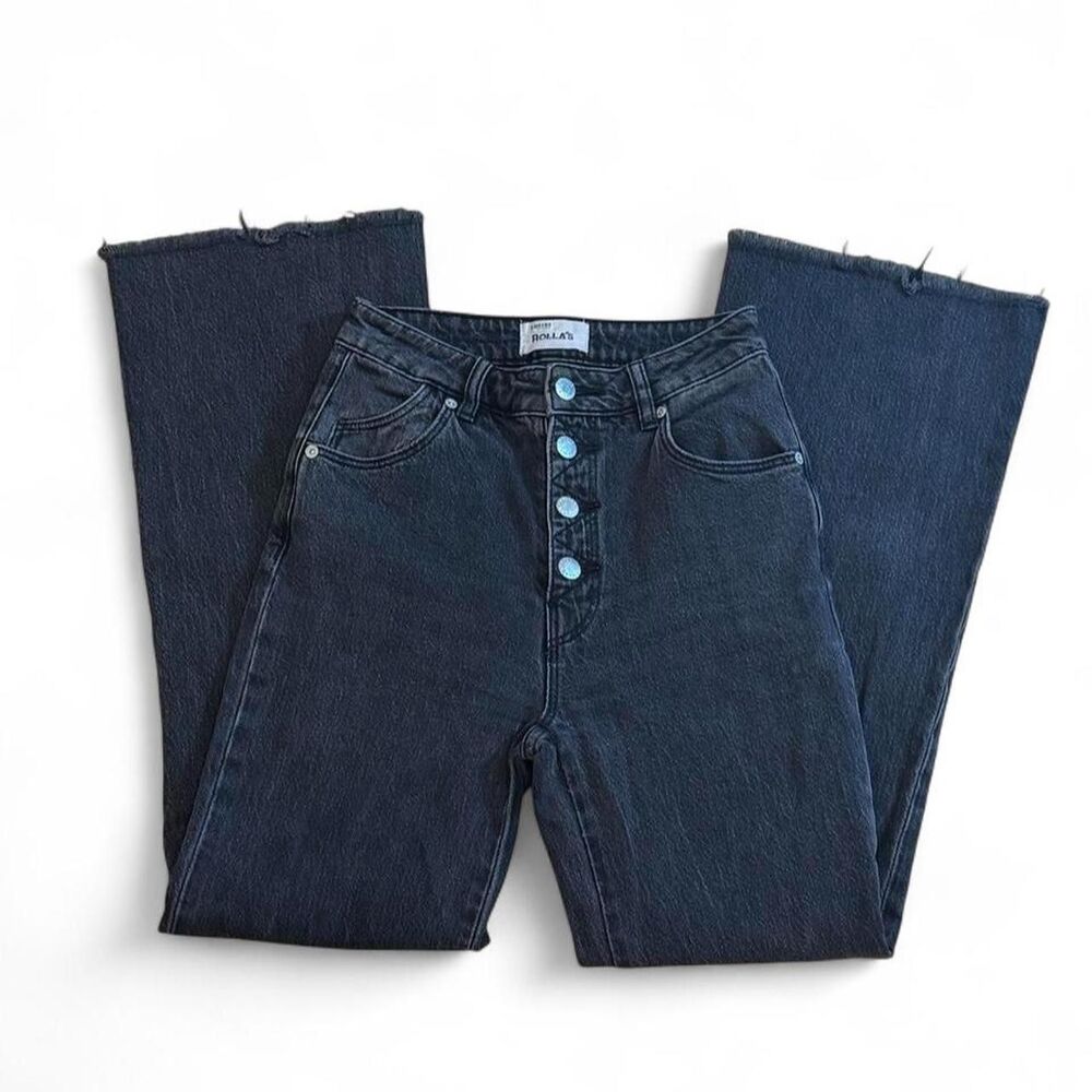 Rolla’s Eastcoast Crop Flare Jeans | Washed Black | Size 24